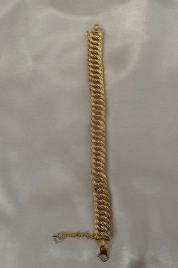 24K Gold Bileklik Sıralı Kalın