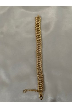 24K Gold Bileklik Sıralı Kalın