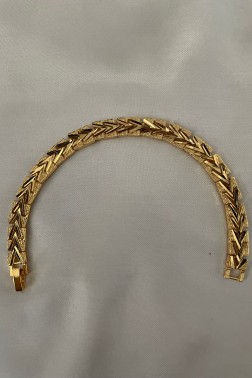 24K Gold Bileklik Düz Model