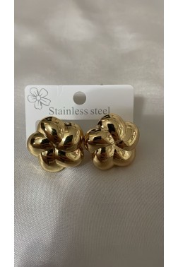 Golden Çiçek Küpe