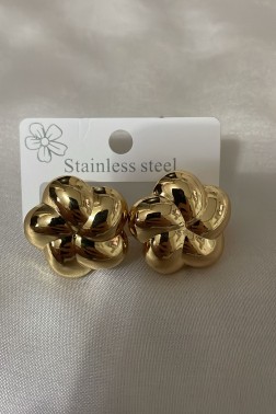 Golden Çiçek Küpe