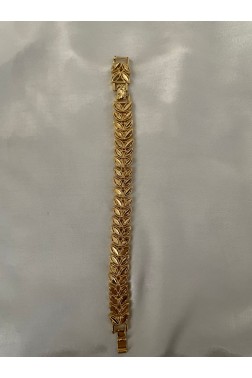 24K Gold Bileklik Yaprak Model