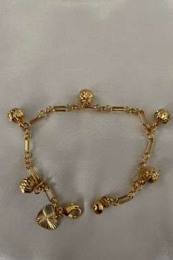 24K Gold Bileklik Çan Model