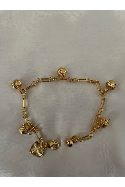 24K Gold Bileklik Çan Model