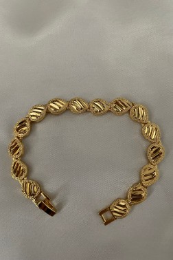 24K Gold Bileklik Düz Model