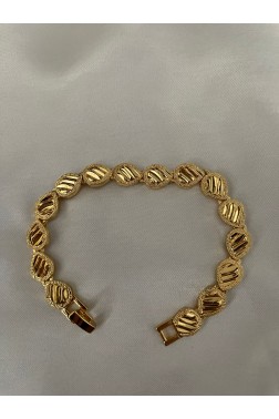 24K Gold Bileklik Düz Model
