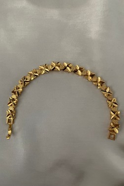 24K Gold Bileklik Sarmaşık Çiçek Model