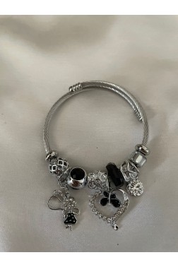 Pandora Model Siyah Çarmlı Bileklik