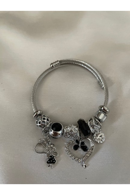 Pandora Model Siyah Çarmlı Bileklik