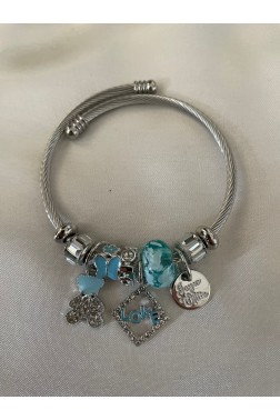 Pandora Model Turkuaz Çarmlı Bileklik