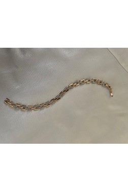 Parlak Taşlı Gold Bileklik