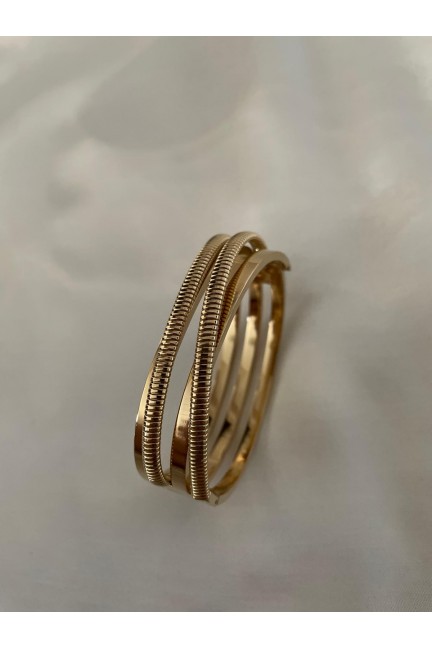 Kelepçe Gold Geçişli Bileklik