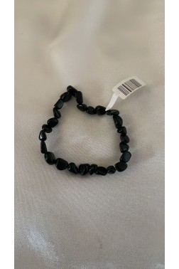 Sıralı Siyah Doğal Taşlı Bileklik