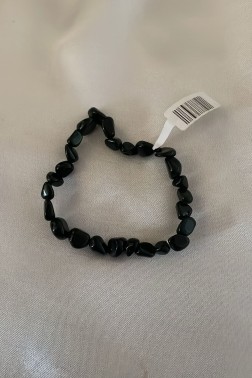 Sıralı Siyah Doğal Taşlı Bileklik