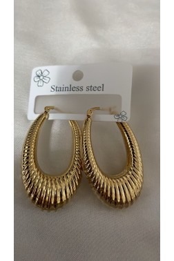 Golden Halka Ay Küpe