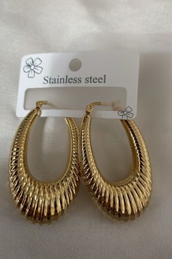 Golden Halka Ay Küpe