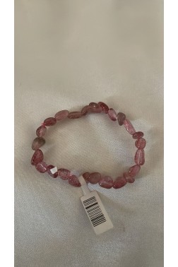 Sıralı Açık Pembe Doğal Taşlı Bileklik
