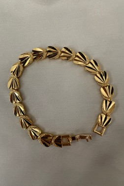 24K Gold Bileklik Kalp Model
