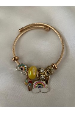 Gökkuşağı Charmlı Pandora Bileklik